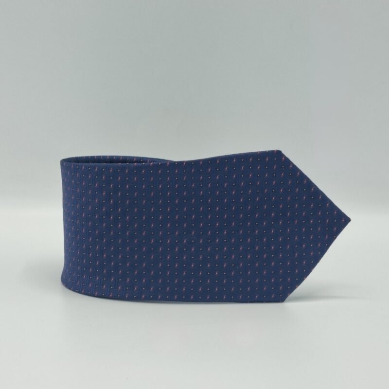 Gravata Azul Poa discreto 7,5cm