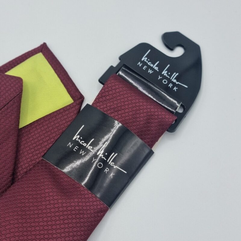 Gravata Bordo Semi Slim 7,5cm