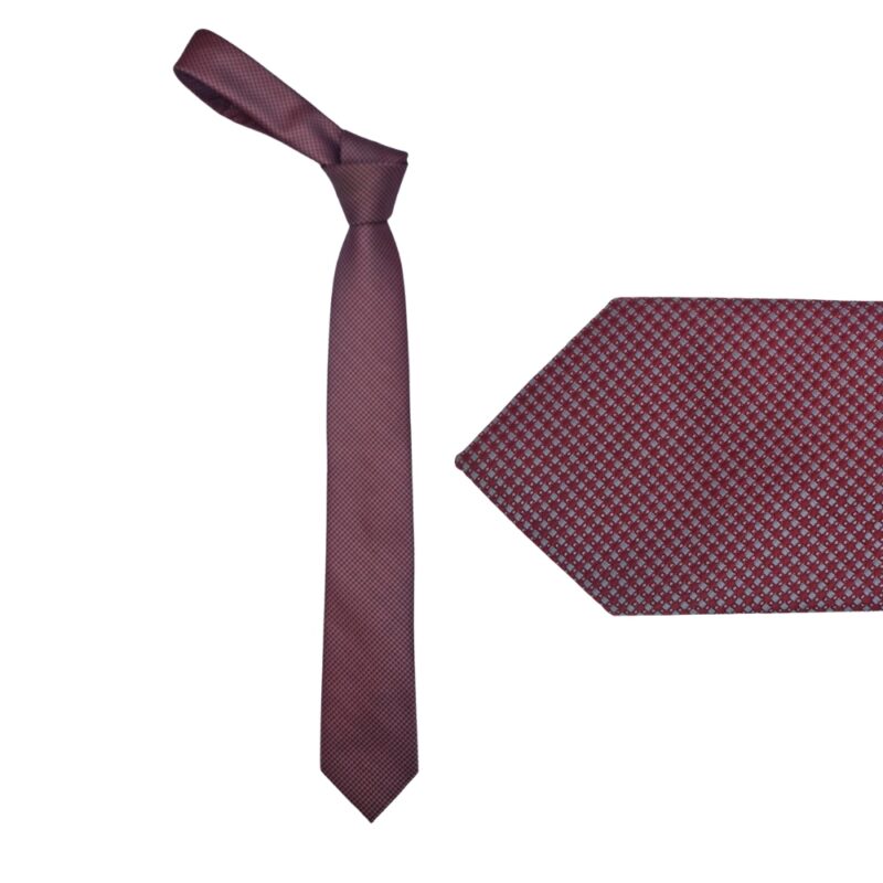 Gravata Bordo Semi Slim 7 cm