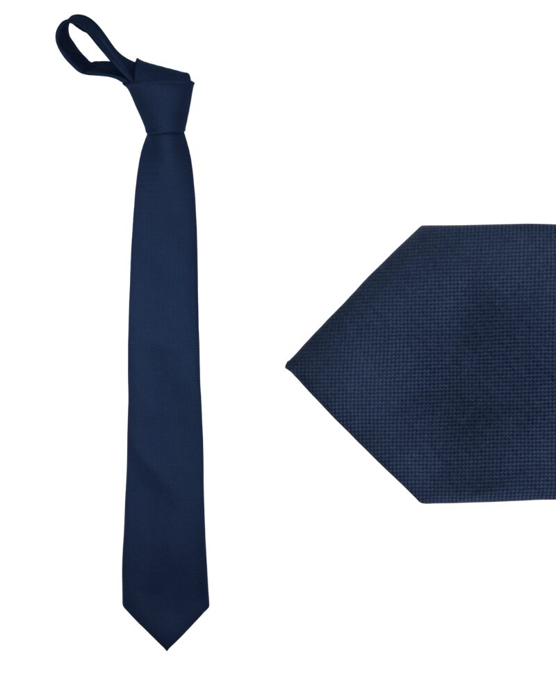 Gravata Azul Marinho Lisa Semi Slim 7,5 x 1,52 Cm