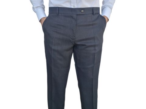 Calça social cinza chumbo estampa gales premium MS Stilos para estilo executivo