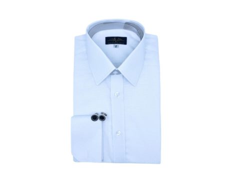 Camisa social branca premium com punho duplo MS Stilos para presença executiva