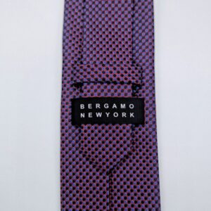 Verso da gravata masculina Bergamo New York com etiqueta original da marca