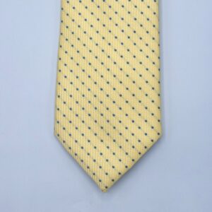 Ponta da gravata Michael Kors amarela com estampa poá azul