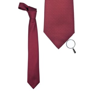 Gravata vermelha Tommy Hilfiger com nó formado e estampa discreta elegante