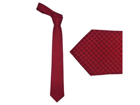 Gravata vermelha micro estampa premium MS Stilos para impacto e sofisticação