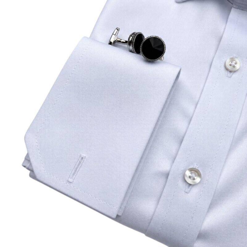 Camisa Egípcio Italiana Algodão e Elastano Branca Lisa