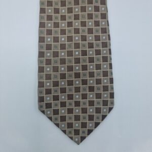 Gravata 100% SEDA Marca MURANO / Marron escuro 9,5 cm x 1,54 Cm Tradicional