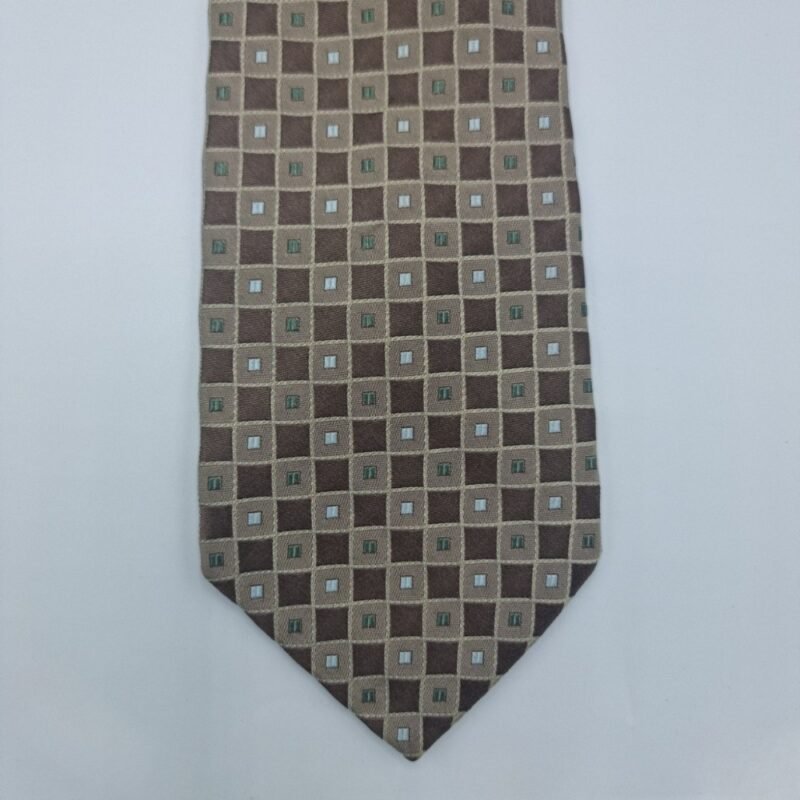 Gravata 100% SEDA Marca MURANO / Marron escuro 9,5 cm x 1,54 Cm Tradicional