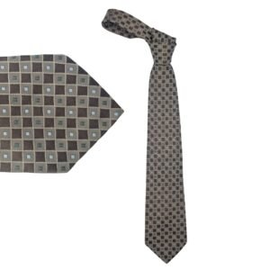 Gravata 100% SEDA Marca MURANO / Marron escuro 9,5 cm x 1,54 Cm Tradicional