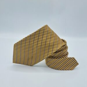 Gravata 100% SEDA Marca IKE-BEHAR NEW YORK / Dourada escuro 10,5 cm x 1,51 Cm Tradicional