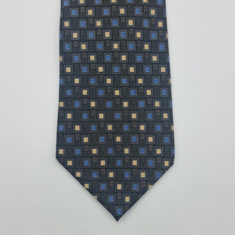 Gravata 100% SEDA- Marca JACQUES - ESTIER / Chumbo escuro 10 cm x 1,47 Cm Tradicional