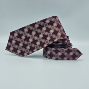 Gravata 100% SEDA Marca Marca Van - HeuseN / Vinho- 9 cm x 1,46 Cm Tradicional