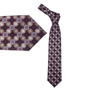 Gravata 100% SEDA Marca Marca Van - HeuseN / Vinho- 9 cm x 1,46 Cm Tradicional