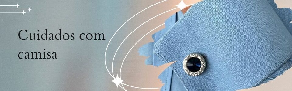 Colarinho azul com abotoadura elegante em fundo sofisticado