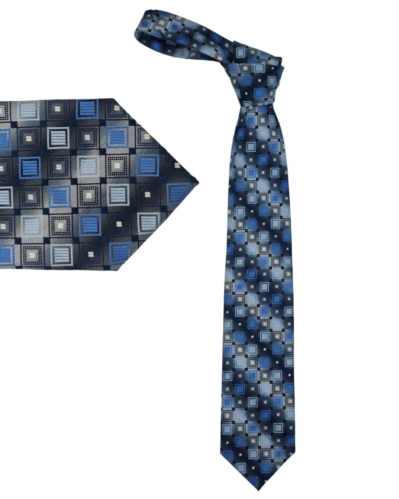 Gravata azul da marca Harvé Benard com visual social tradicional