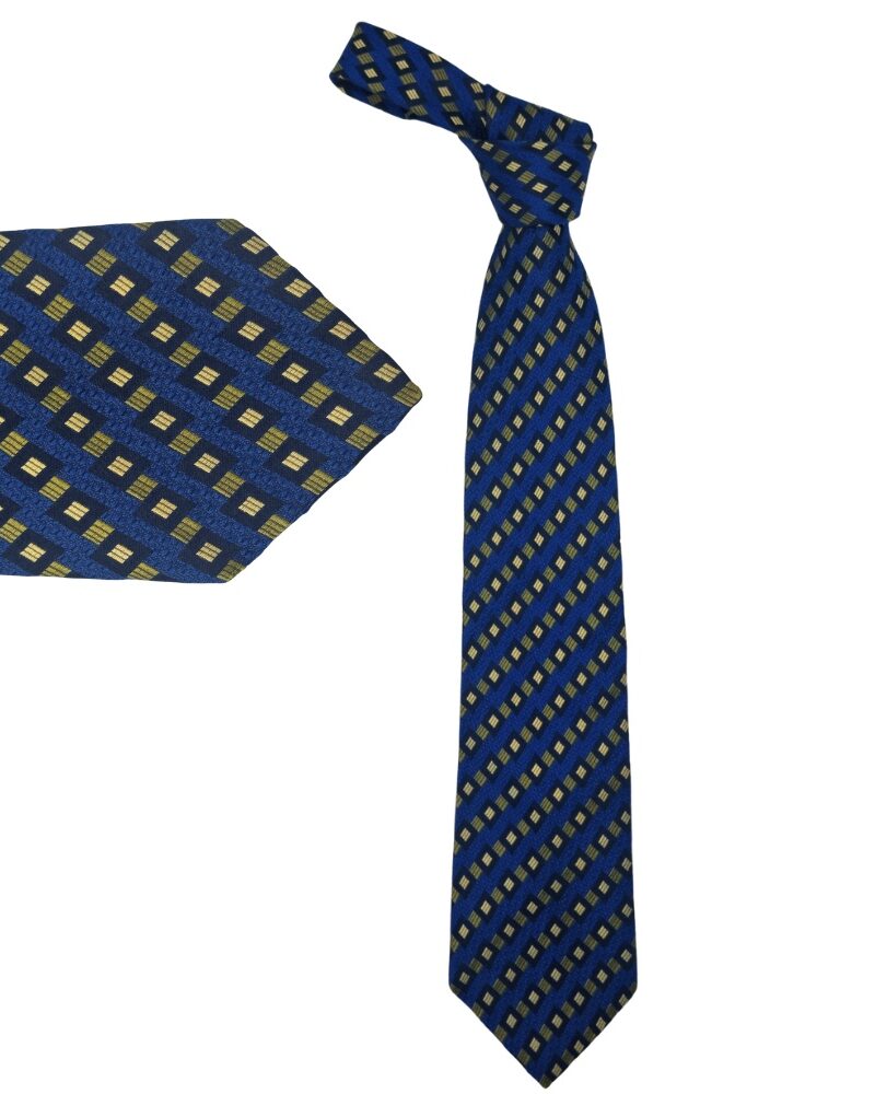 Gravata azul em seda 100 por cento da marca Studio Fumagallis