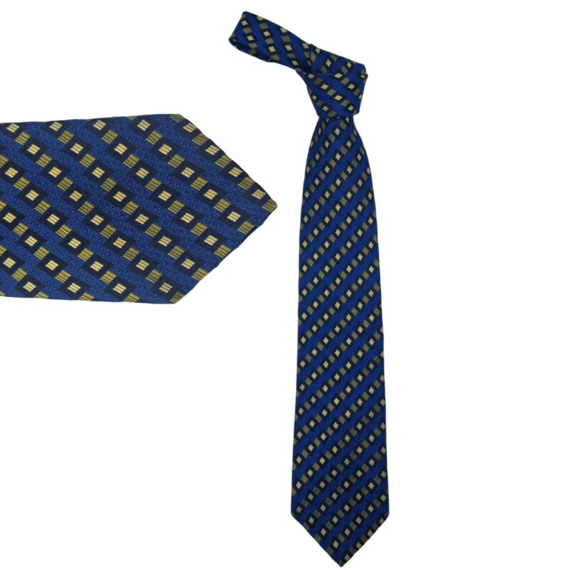 Gravata azul em seda 100 por cento da marca Studio Fumagallis