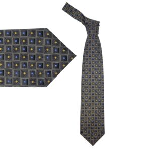 Gravata verde escuro em seda 100 por cento da marca Chas Reed Collection