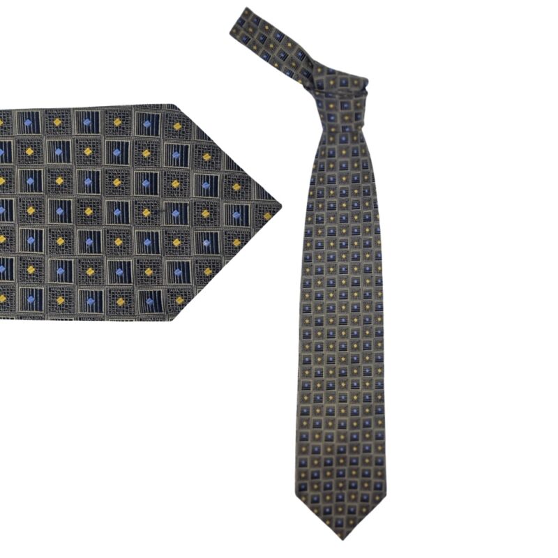 Gravata verde escuro em seda 100 por cento da marca Chas Reed Collection