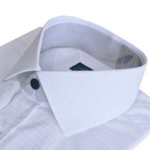 Camisa Italiana Branca Xadrez Quadriculado