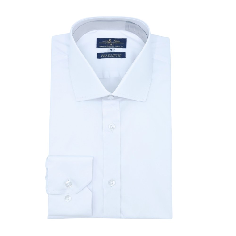 Camisa Egípcio com Elastano Italiana Tecido Liso