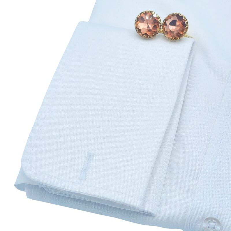 Camisa Branca lisa Punho duplo para Abotoaduras Feminina