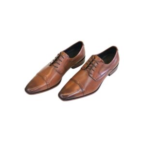 Sapato Social Ms Stilos Marrom Caramelo Derby Sola Couro