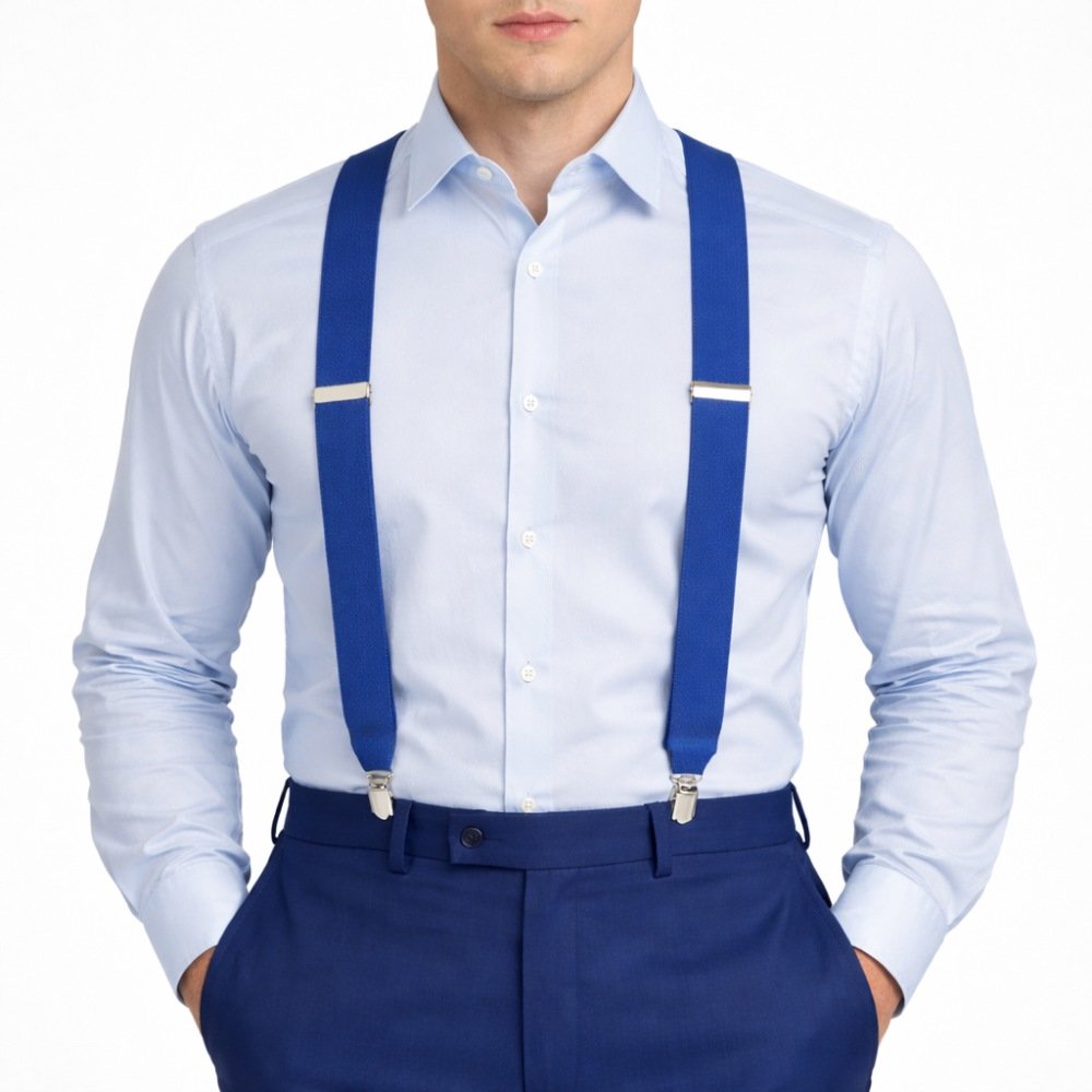 Suspensório Masculino Azul Royal