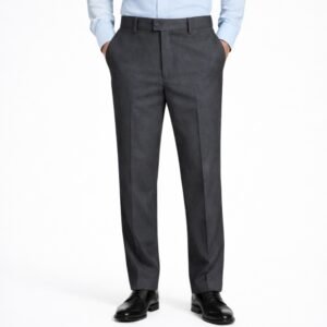 Calça Alfaiataria Super Viscose Cinza Chumbo Elegância Executiva Premium