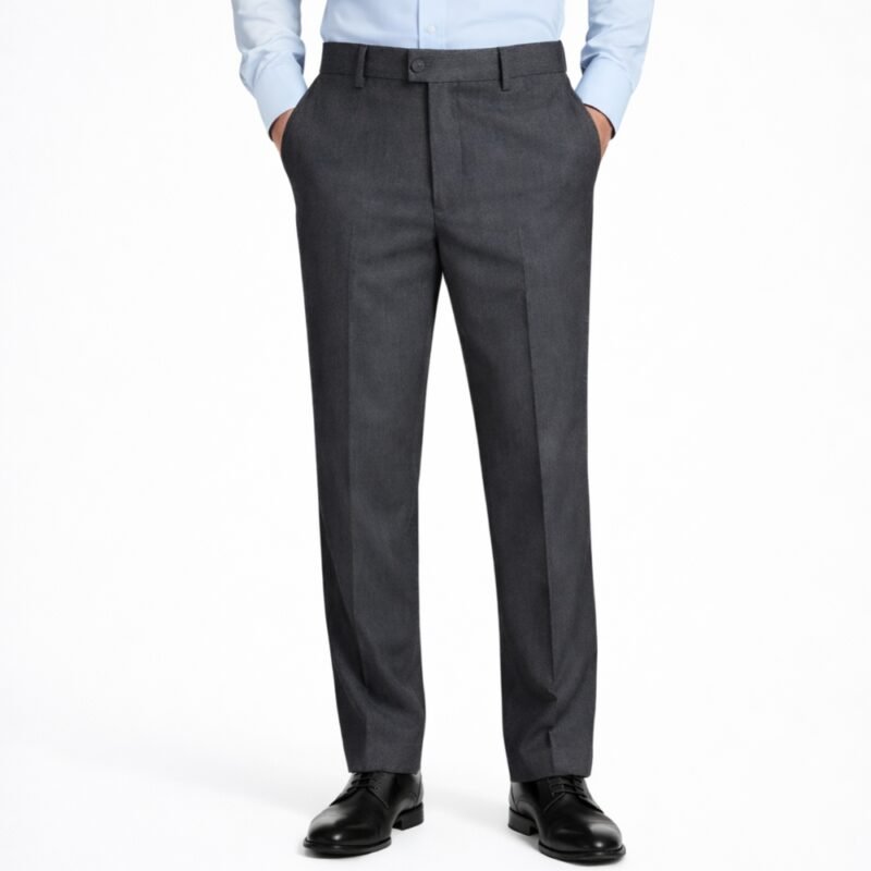 Calça Alfaiataria Super Viscose Cinza Chumbo Elegância Executiva Premium