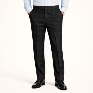Calça Alfaiataria Gales Super Viscose Premium 30% Preto Executivo de Alto Padrão