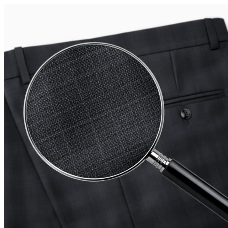 Calça Alfaiataria Gales Super Viscose Premium 30% Preto Executivo de Alto Padrão