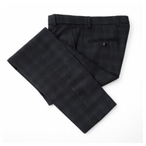 Calça Alfaiataria Gales Super Viscose Premium 30% Preto Executivo de Alto Padrão