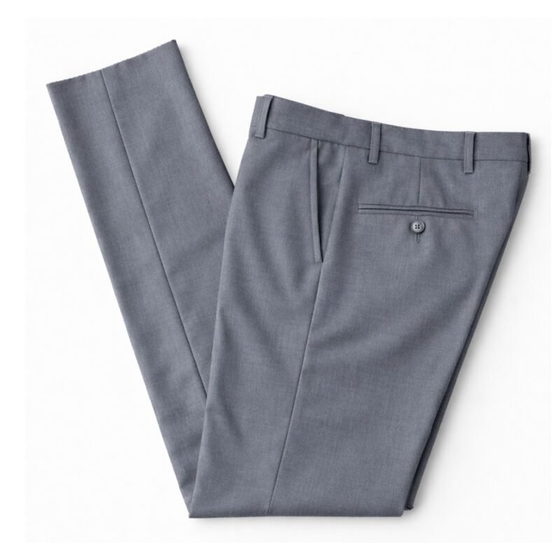 Calça de Alfaiataria Super Viscose Cinza Caimento Premium