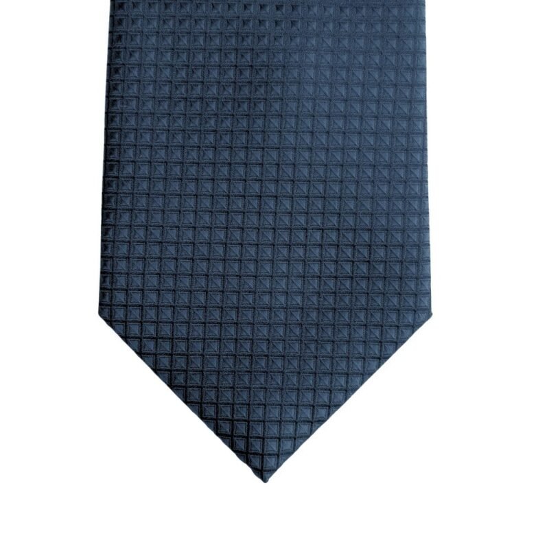 Gravata Karl Lagerfeld Paris Azul Escuro Texturizada Elegância e Sofisticação Contemporânea 8,cm x 1,48 Cm Tradicional