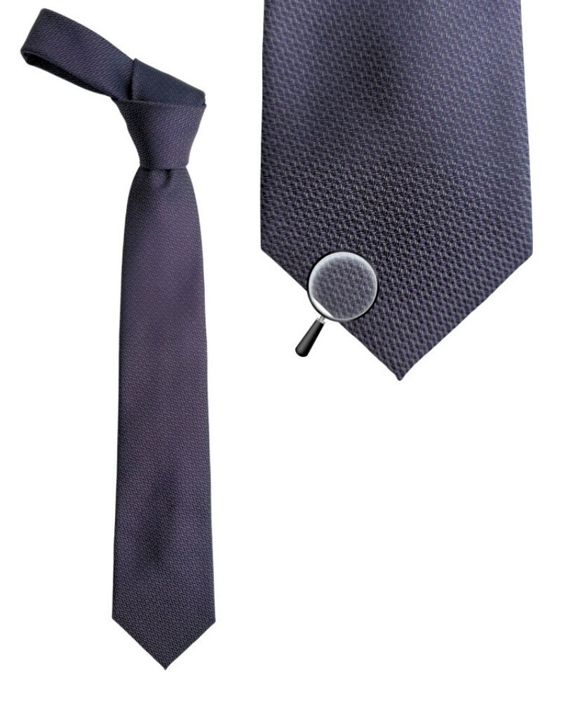 Gravata Reaction Kenneth Cole Roxa Texturizada de Nó Encorpado e Elegante - 8,cm x 1,48 Cm Tradicional