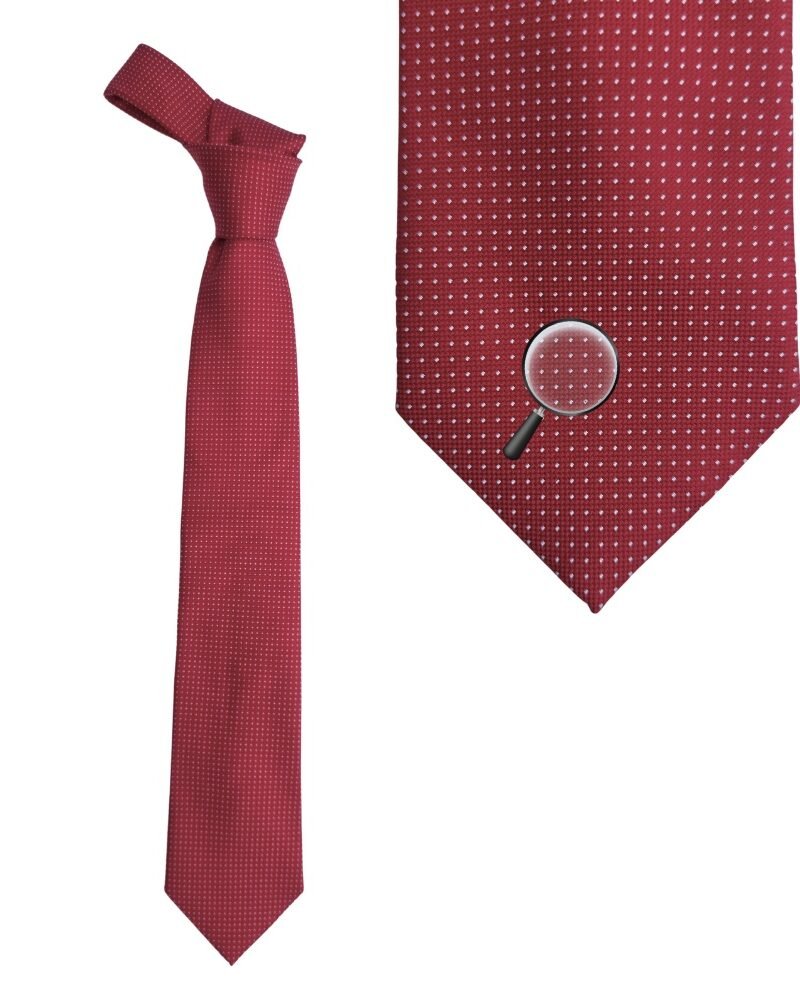 Gravata Nautica Vermelha Clássica Encorpada Nó Robusto - 8,cm x 1,47 Cm Tradicional