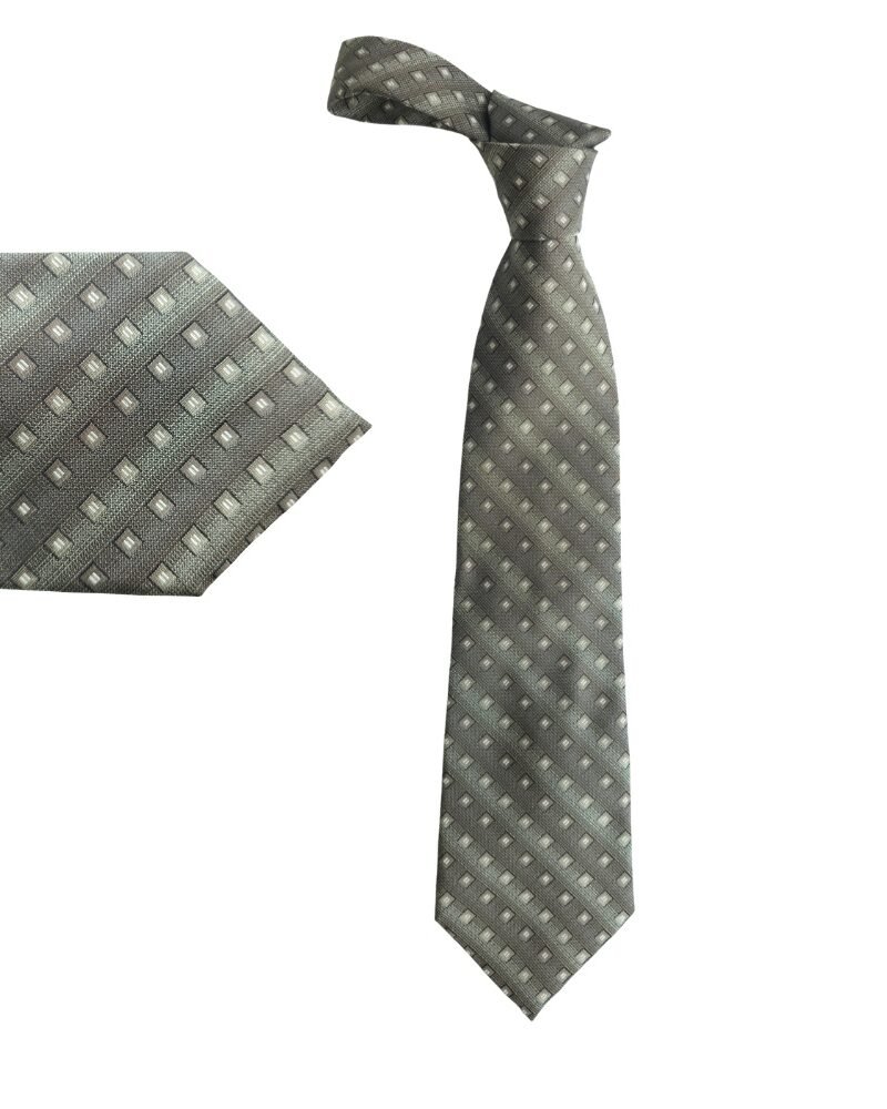 Gravata Burma Bibas 100% Seda – Made in USA, Clássica Cinza Estruturada e Elegante- 10,5 cm/ 1,46 cm Tradicional Larga