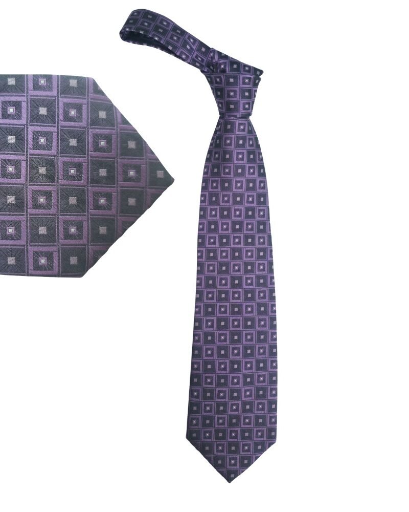 Gravata Campia Moda 100% Seda Roxo/Lilás – Encorpada e de Presença- 10 cm/ 1,50 cm Tradicional Larga