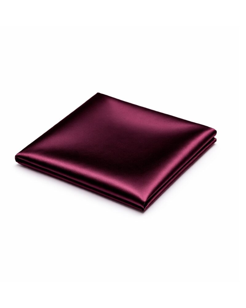 Lenço de Bolso Vinho Imperial Acetinado Sofisticação Profunda e Marcante Ms Stilos