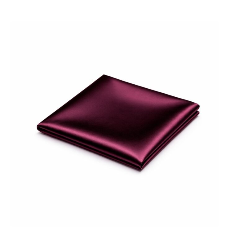 Lenço de Bolso Vinho Imperial Acetinado Sofisticação Profunda e Marcante Ms Stilos