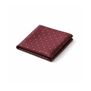 Lenço de Bolso Vinho Poá Bicolor Elegância Clássica Ms Stilos