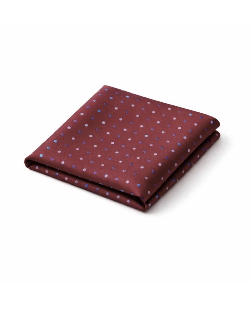 Lenço de Bolso Vinho Poá Bicolor Elegância Clássica Ms Stilos