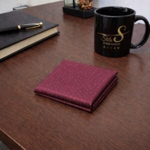 Lenço de Bolso Vinho Poá Bicolor Elegância Clássica Ms Stilos