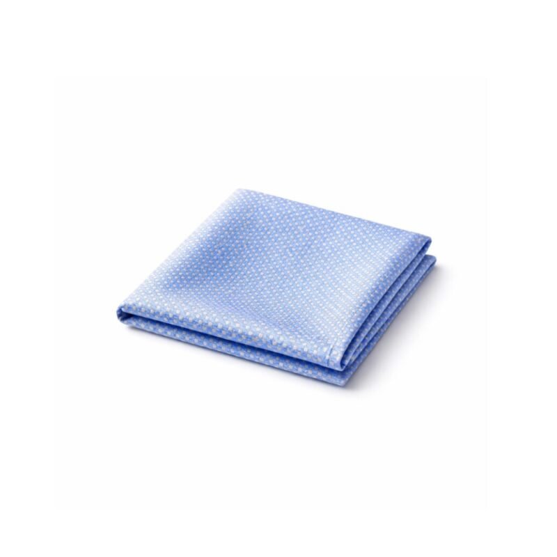 Lenço de Bolso Azul Claro com Microtextura Sofisticação Suave Ms Stilos