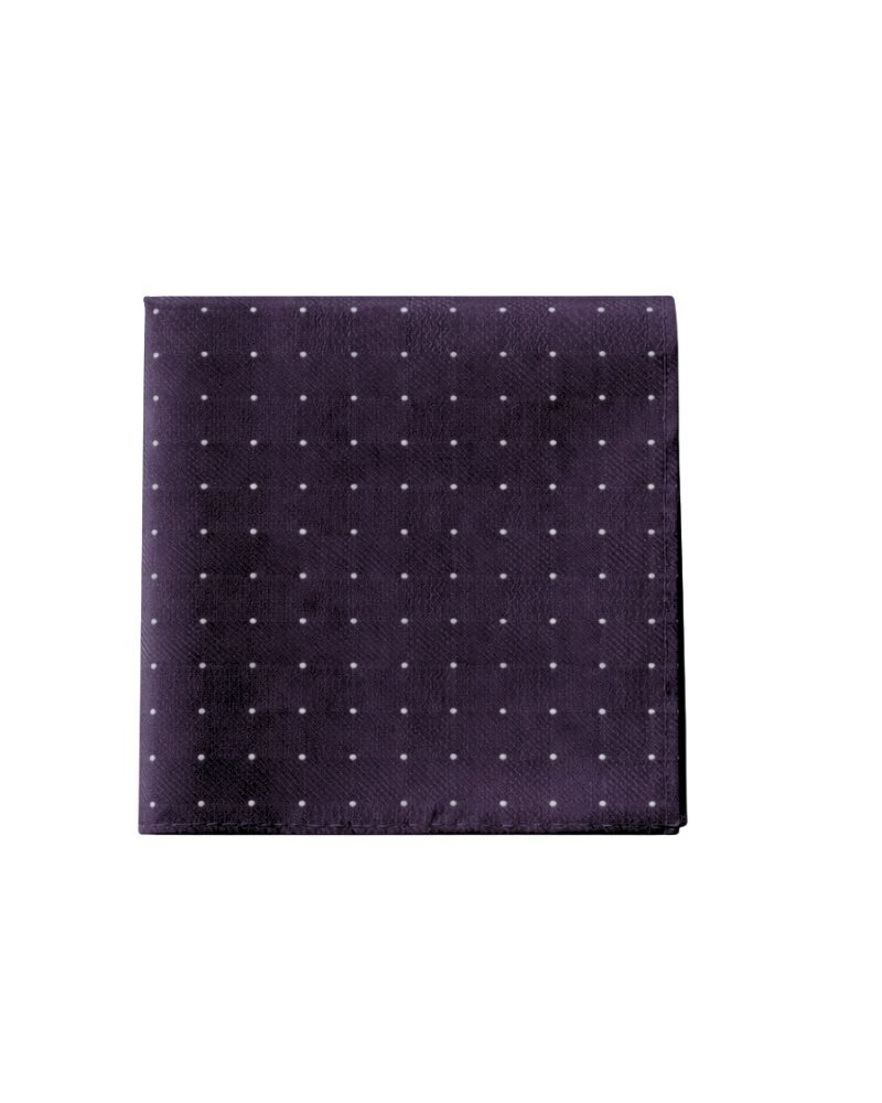Lenço de Bolso Roxo com Poá Branco Elegância Clássica e Refinada Ms Stilos