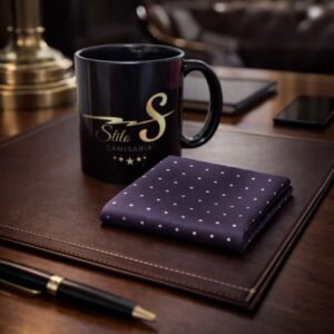 Lenço de Bolso Roxo com Poá Branco Elegância Clássica e Refinada Ms Stilos