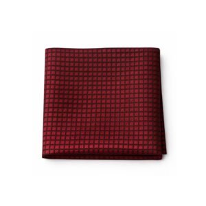 Lenço de Bolso Vermelho Geométrico Presença Marcante e Sofisticada Ms Stilos