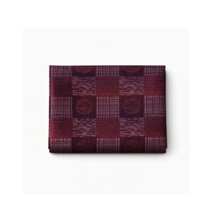 Lenço de Bolso Bordô Quadriculado com Textura Clássica Elegância Distinta para Paletó Masculino MS Stilos